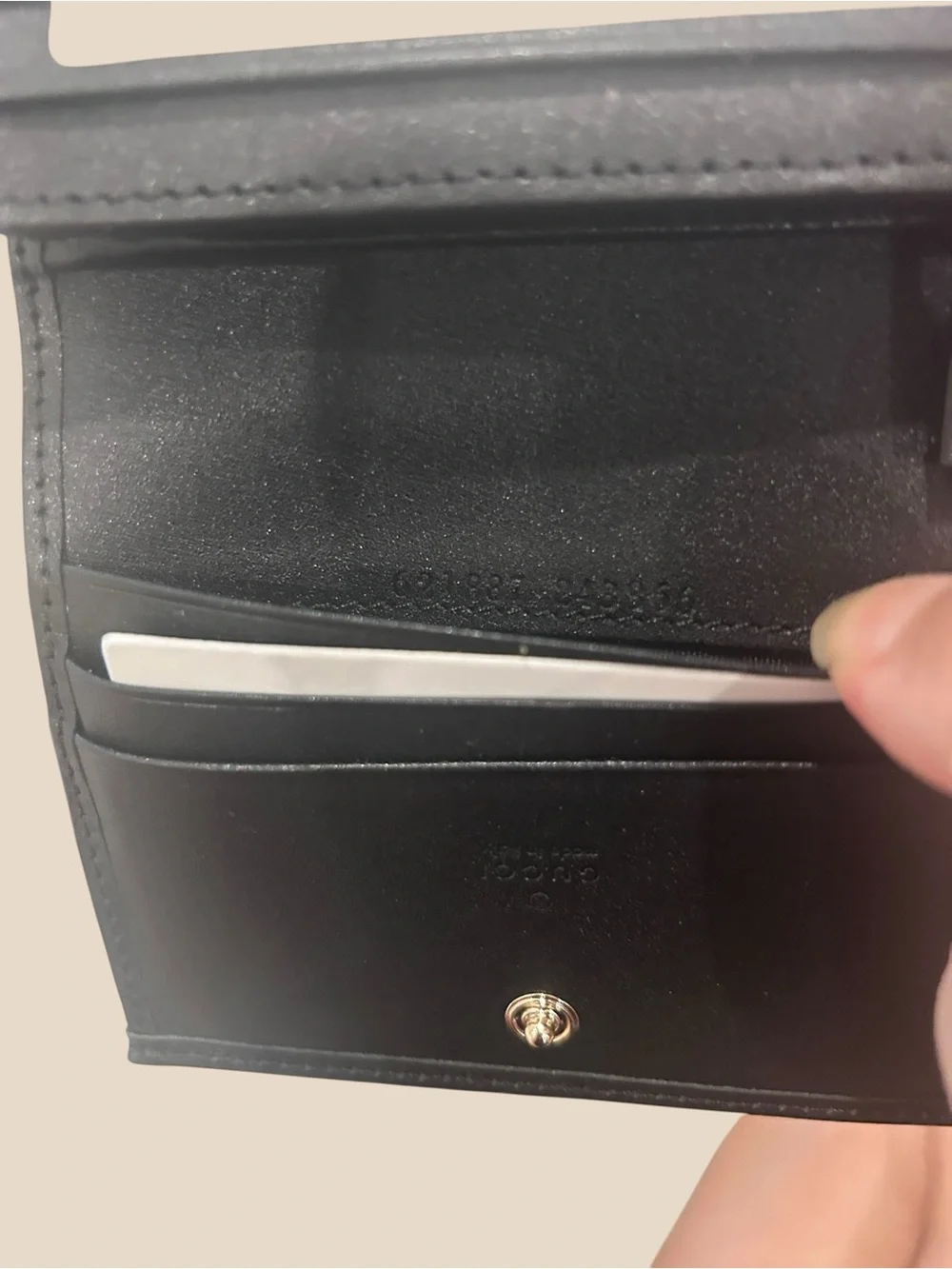 Gucci GG Supreme Horsebit Card Case and Wallet in Beige and Black - Picture 2 of 8